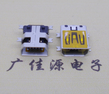 辽宁迷你USB插座,MiNiUSB母座,10P/全贴片带固定柱母头