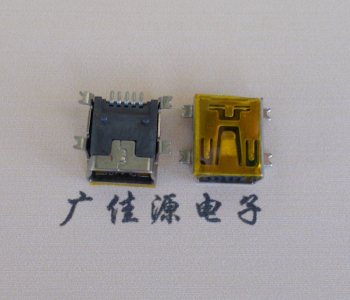 辽宁MINI USB 5P 接口 母座 全贴带麦拉 高9.6带0.9柱子