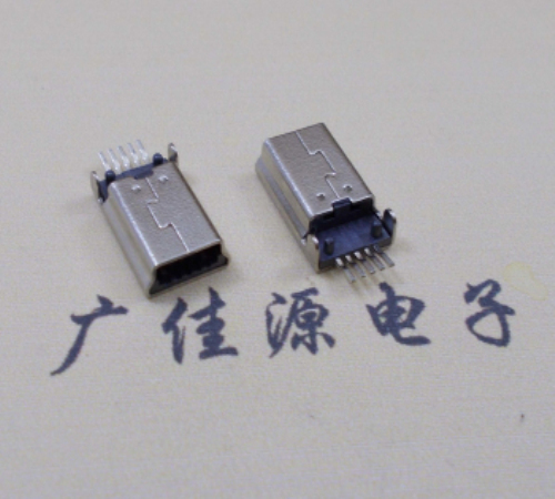 辽宁MINI USB公头 5pin端子贴板带柱 10.7mm体长