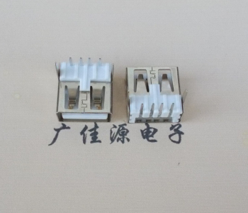 辽宁 USB2.0 AF 90度 直插脚 无后盖 平口铜壳