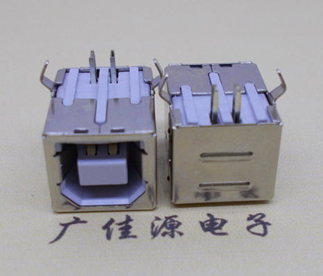 辽宁USB BF90度母座 打印机接口 卧式插板DIP白胶