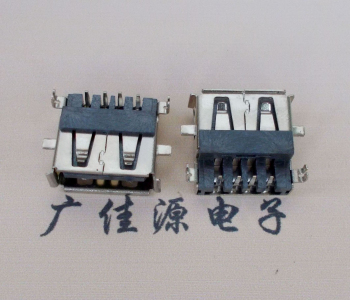 辽宁AF USB母座90度 DIP沉板3.9/4.9 耐高温有卷边