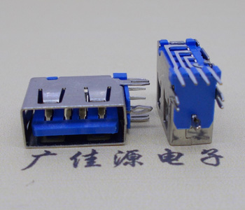 辽宁USB 测插2.0母座 短体10.0MM 接口 蓝色胶芯