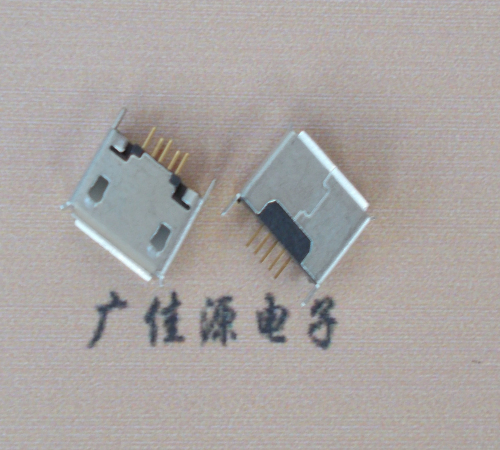 辽宁Micro usb立插180度 5p针加长2.0mm卷边雾锡