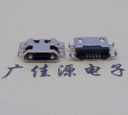 辽宁micro usb5p连接器 反向沉板1.6mm四脚插平口