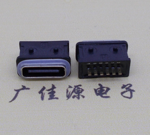 辽宁防水type-c6p母座立式直插带定位住连接器