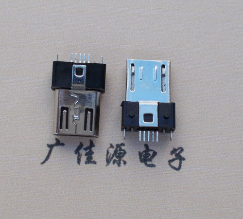 辽宁MICRO USB 5P公头B型SMT贴板带柱