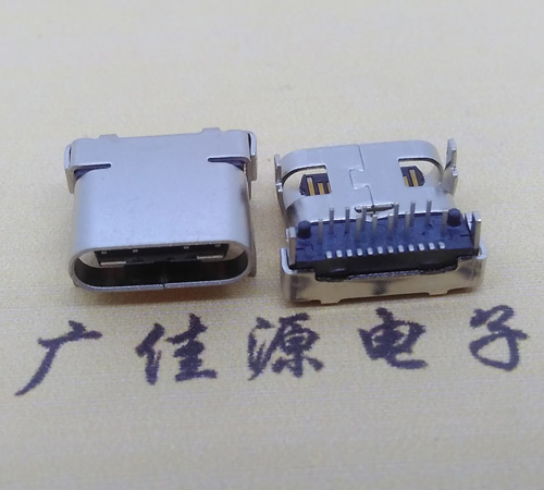 辽宁板上型type-c24p接口type-c母座前插后贴